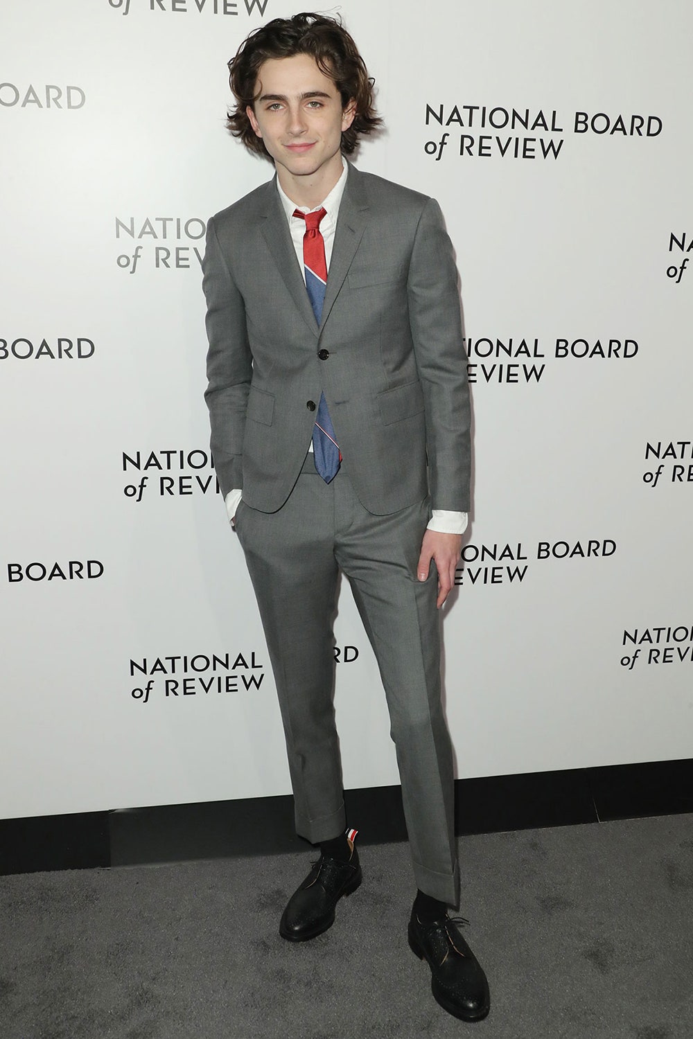 Тимоти Шаламе в Thom Browne, 2018 год