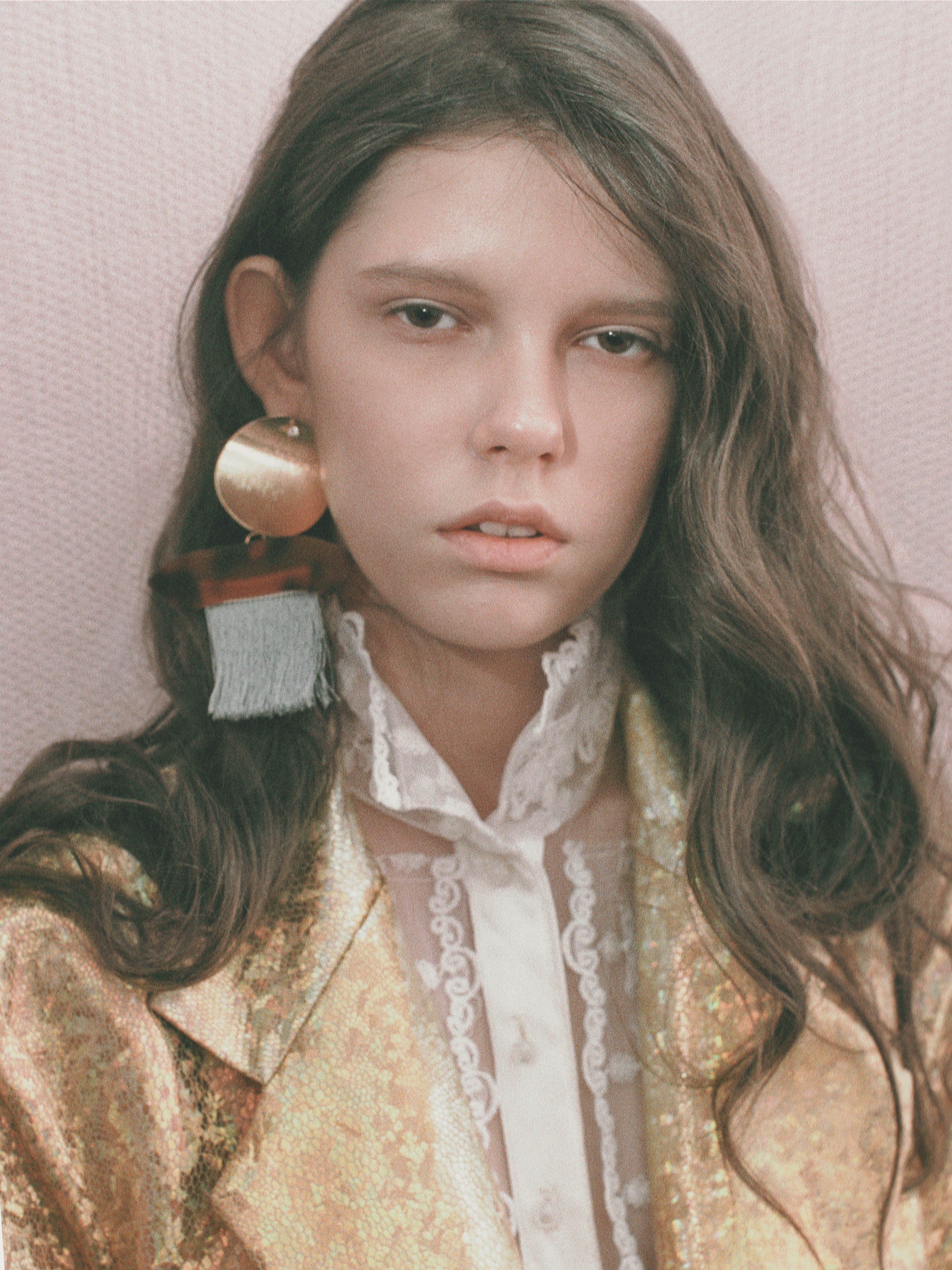 Jacket Showtextil, blouse Barieva, earring - property of stylist′s