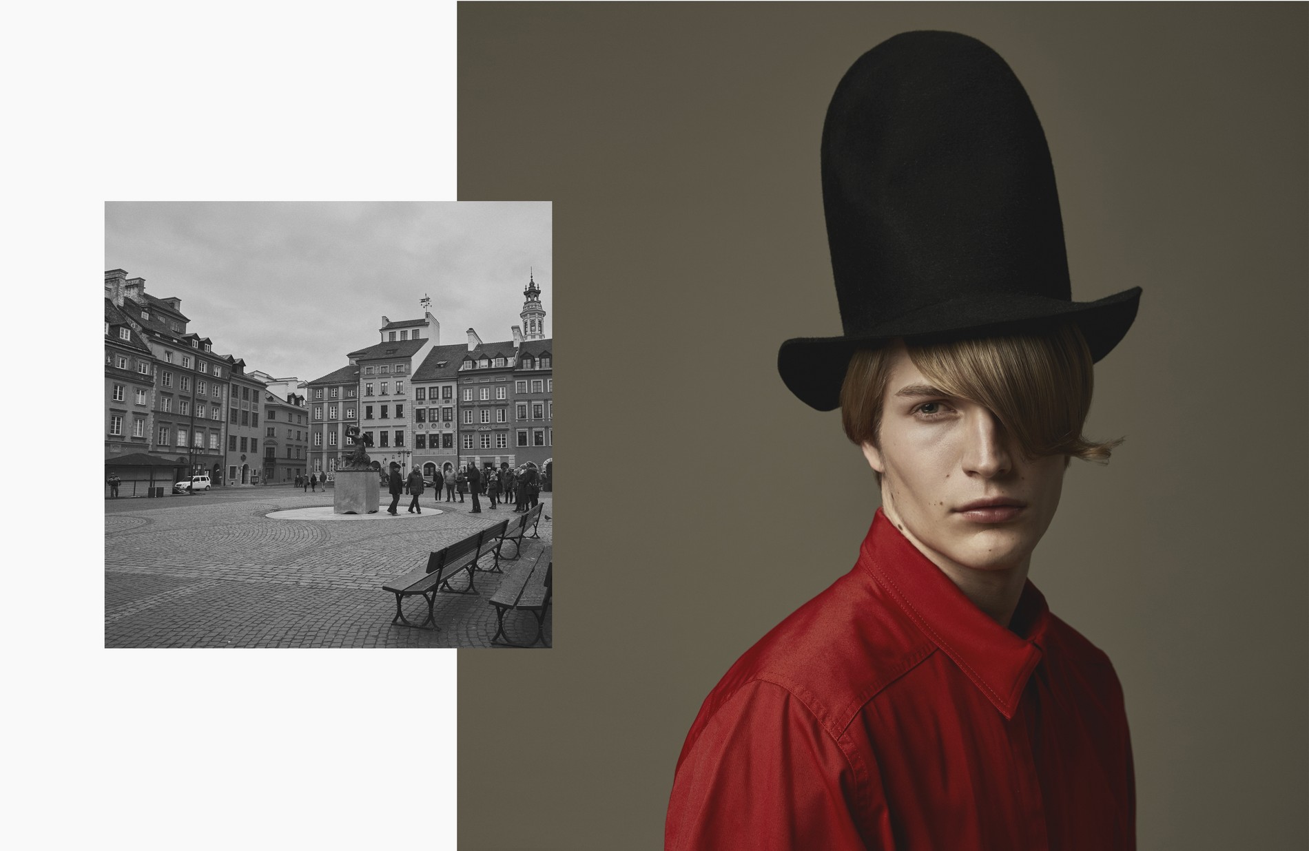 Red shirt KPODONOU, hat Diligent