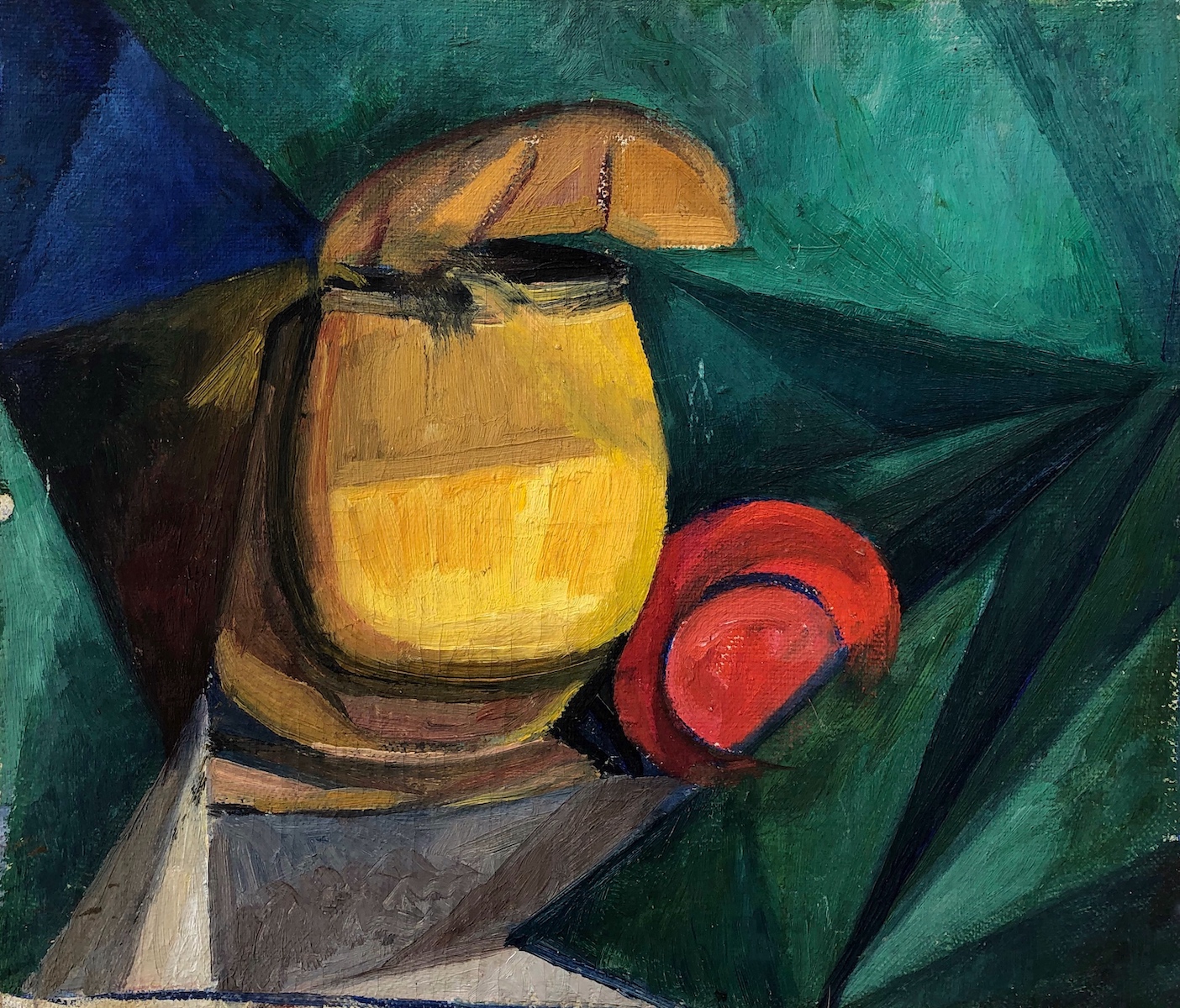 Богомазов Александр. Абстрактная композиция (Натюрморт с настенной солонкой). Ок. 1914. 