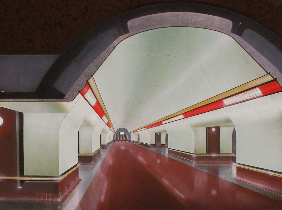 Эскиз станции метро «Печерская»