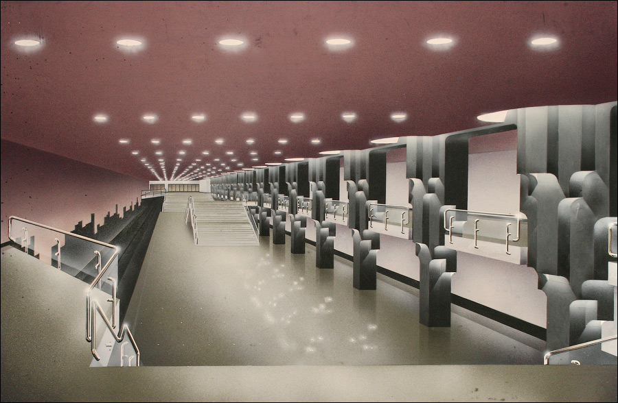 Эскиз станции метро «Позняки»