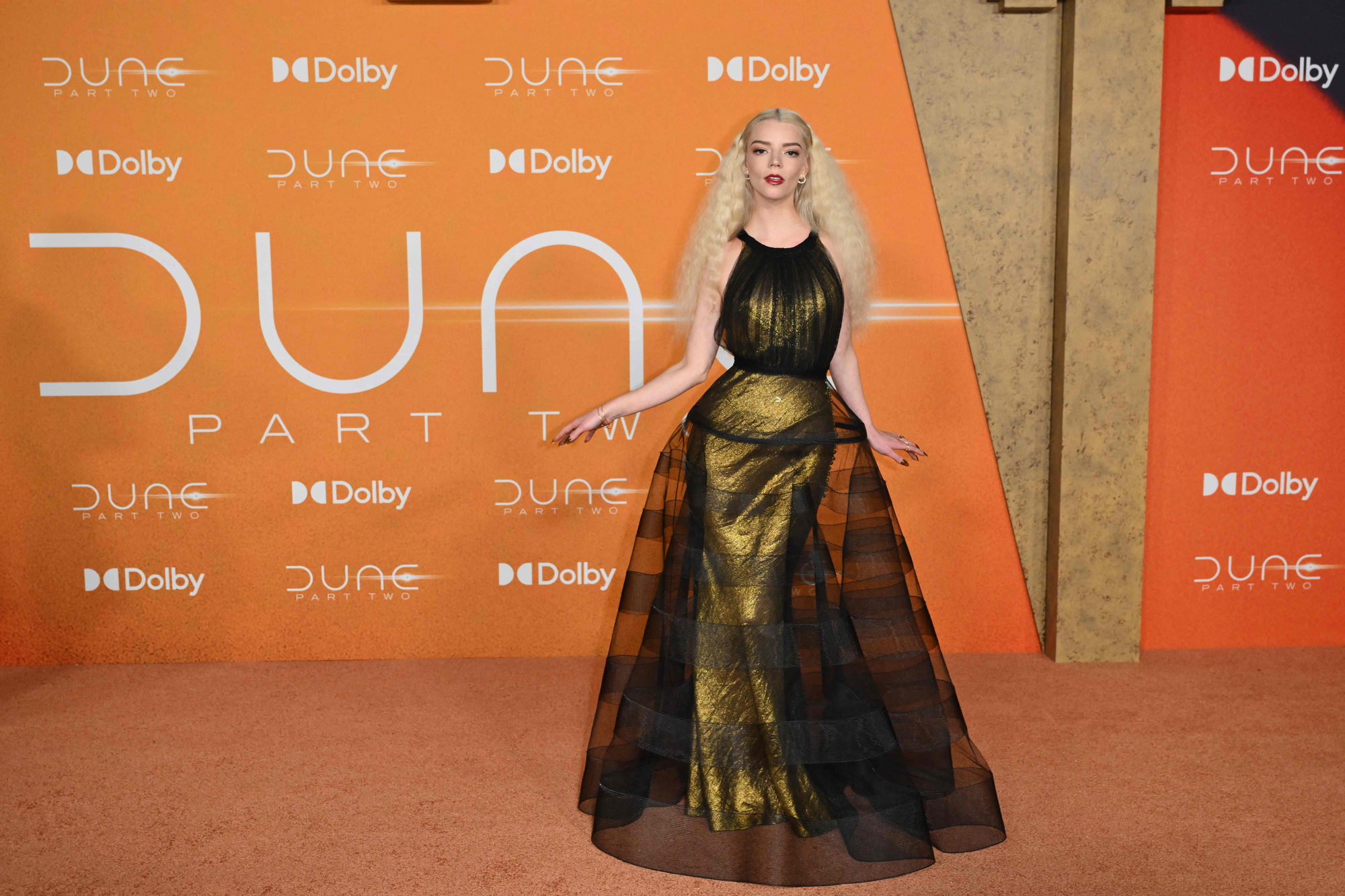 Аня Тейлор-Джой в Maison Margiela Artisanal 2024 на прем’єрі «Дюни: частина два», Нью-Йорк, 27 лютого