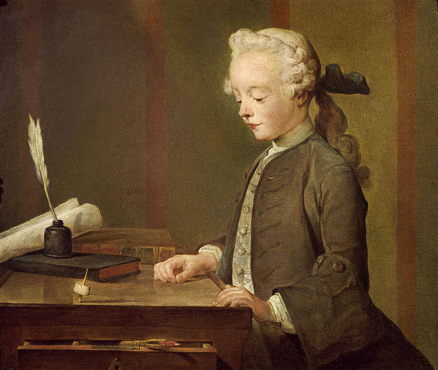 «Мальчик с юлой», Жан-Батист Шарден (1738 год)