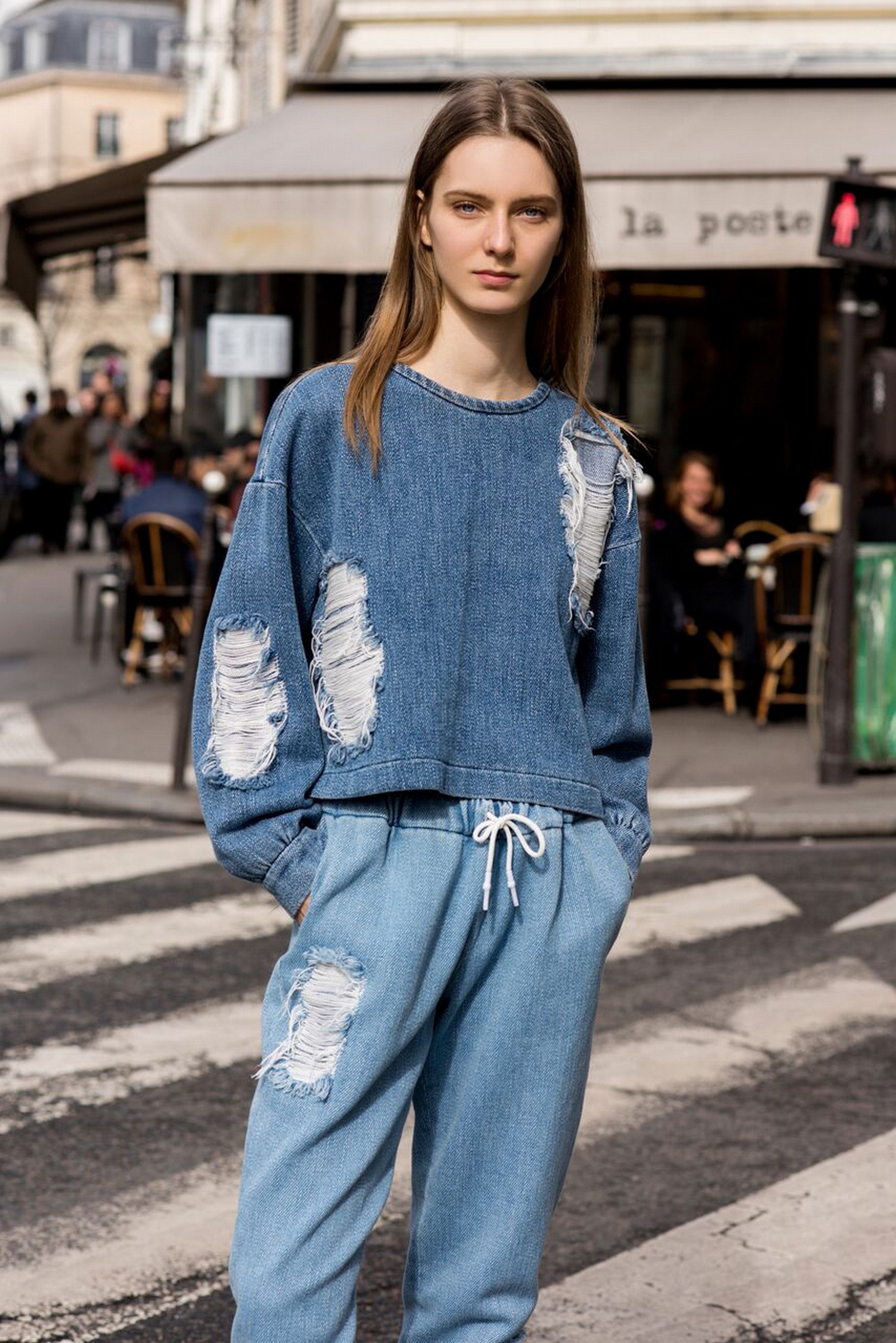 Костюм из мягкого денима