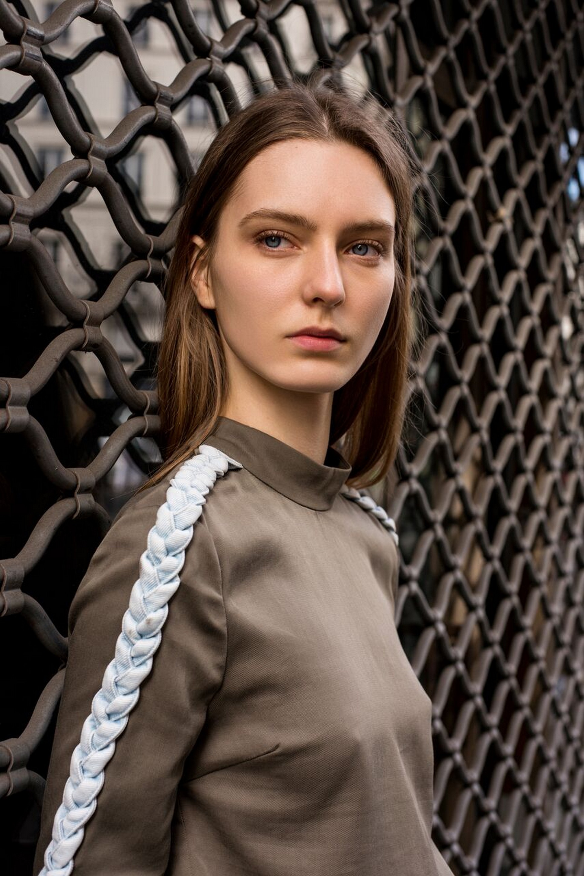 лузка с косичками из винтажного денима 