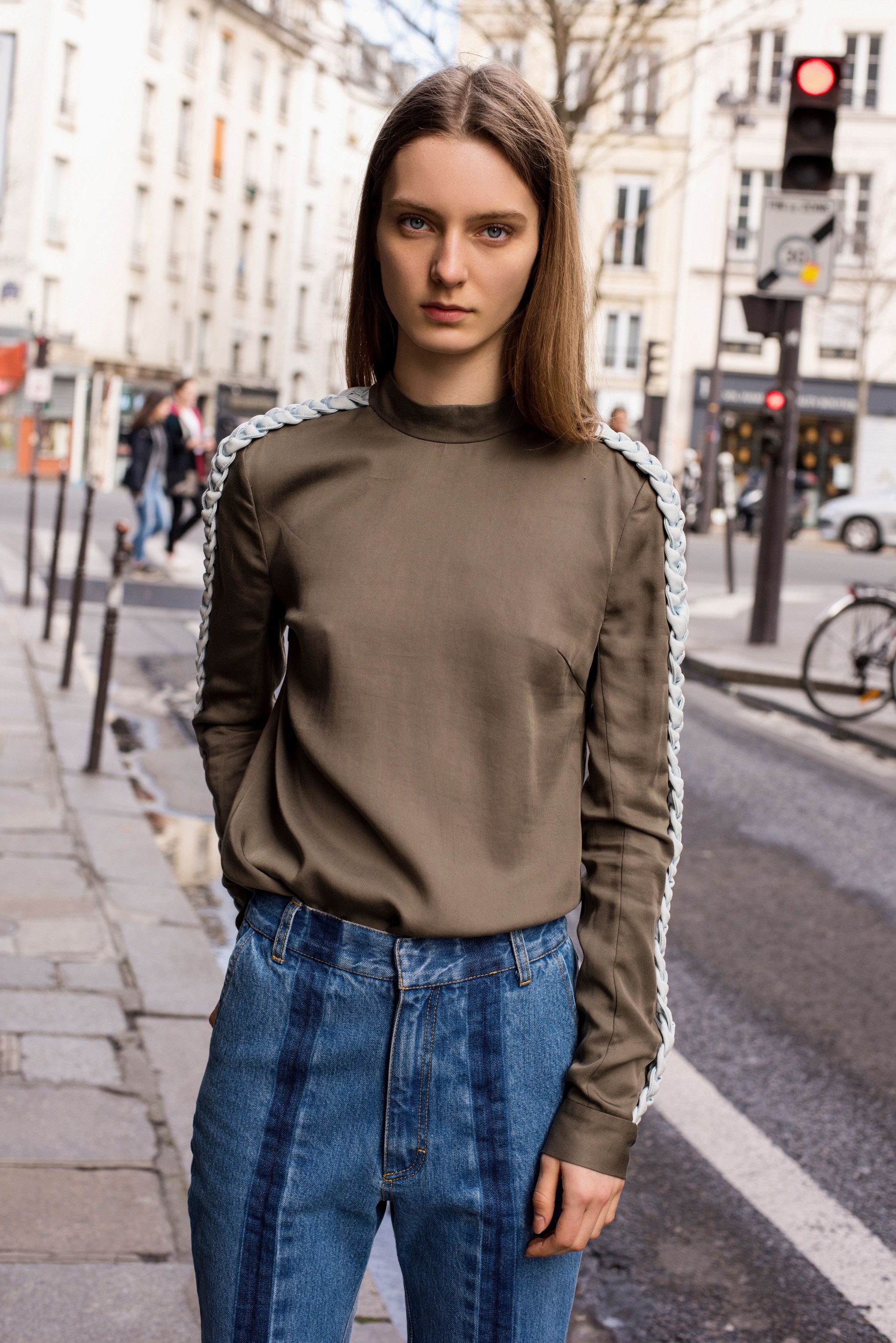 лузка с косичками из винтажного денима и новая версия Moms jeans