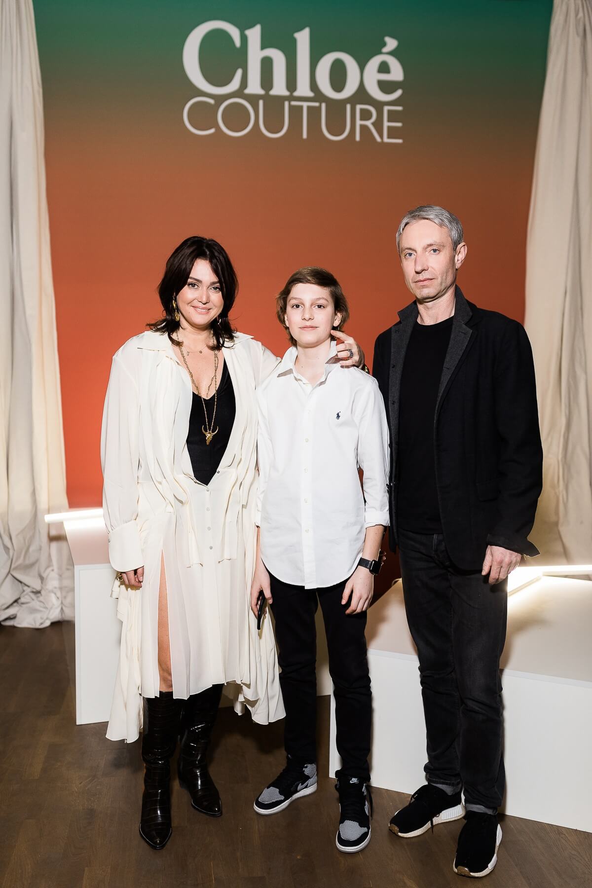 Хрыстя Храновская с мужем и сыном