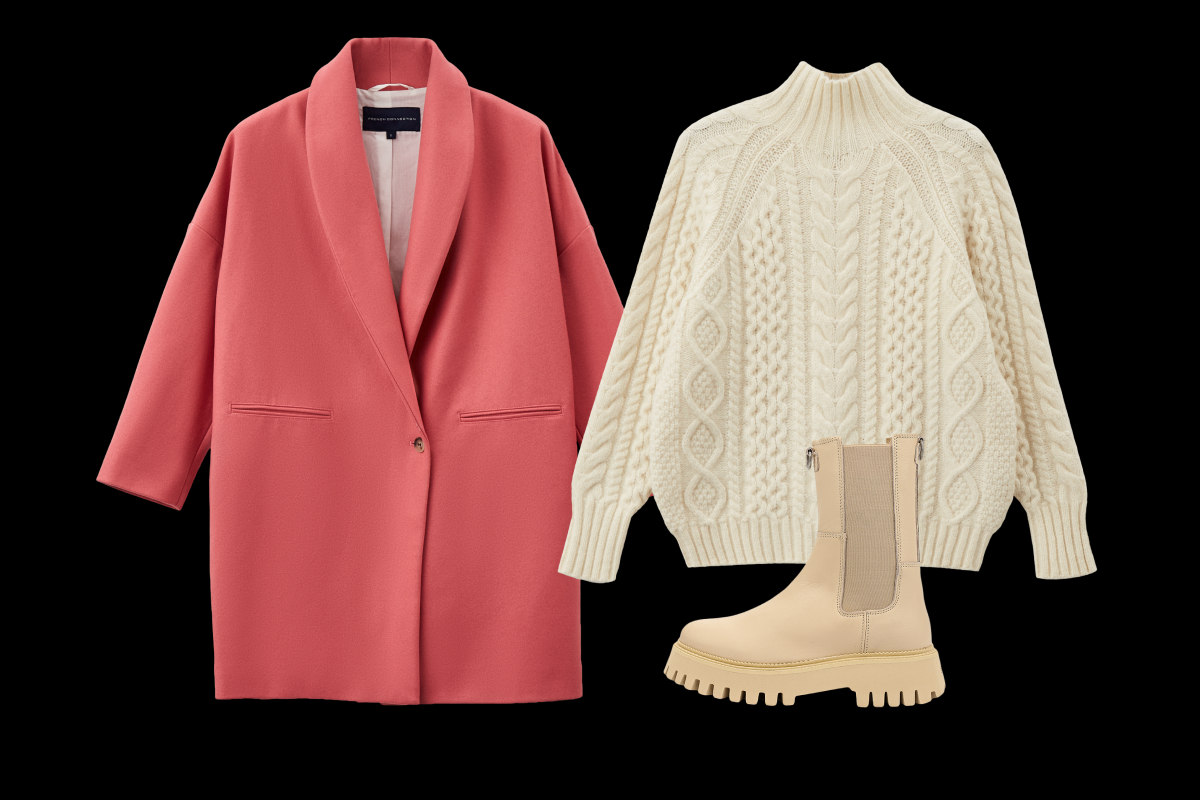 Lamoda розовое пальто