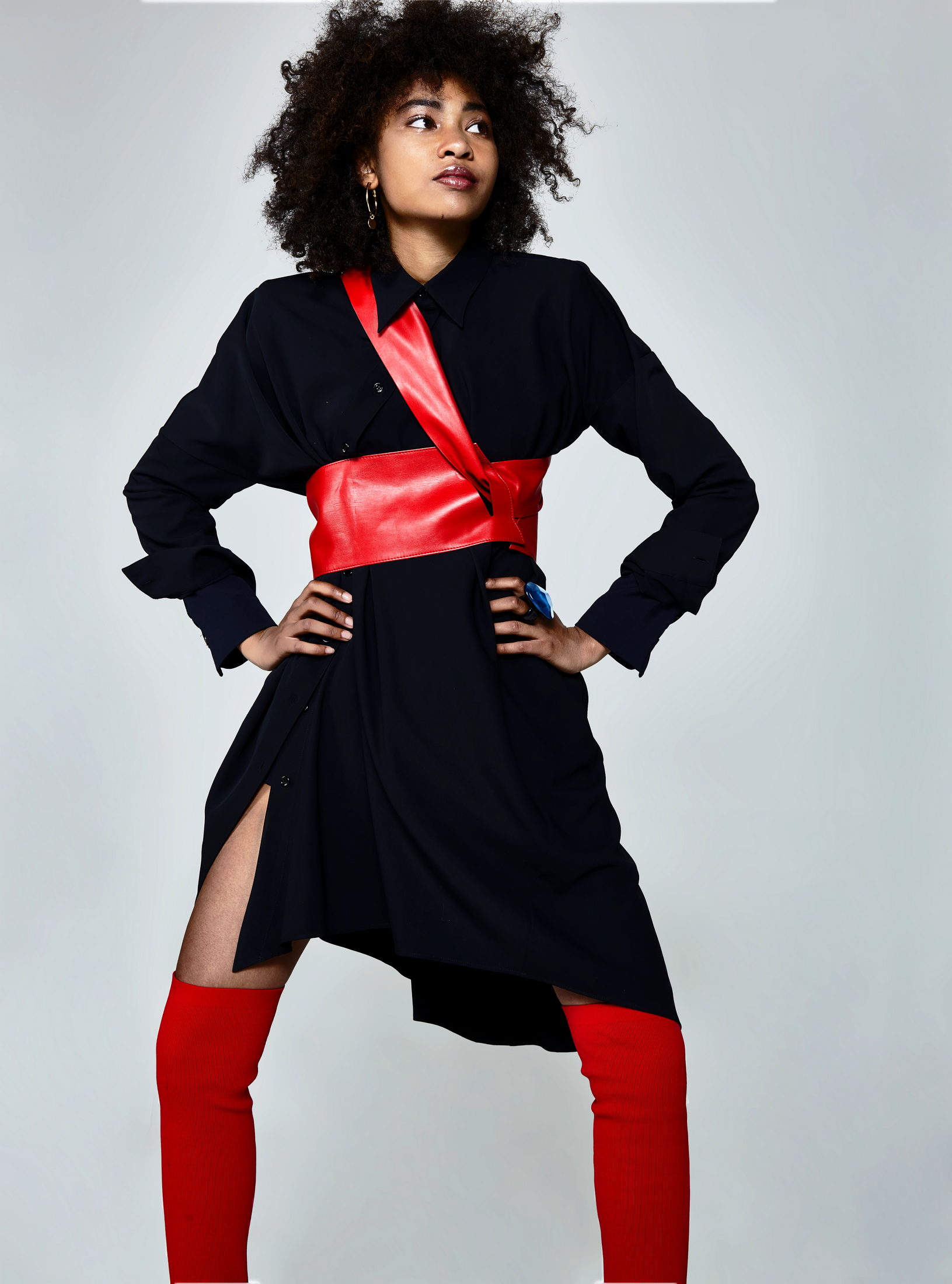 Платье MAISON MARGIELA, пояс Asos, обувь Zara