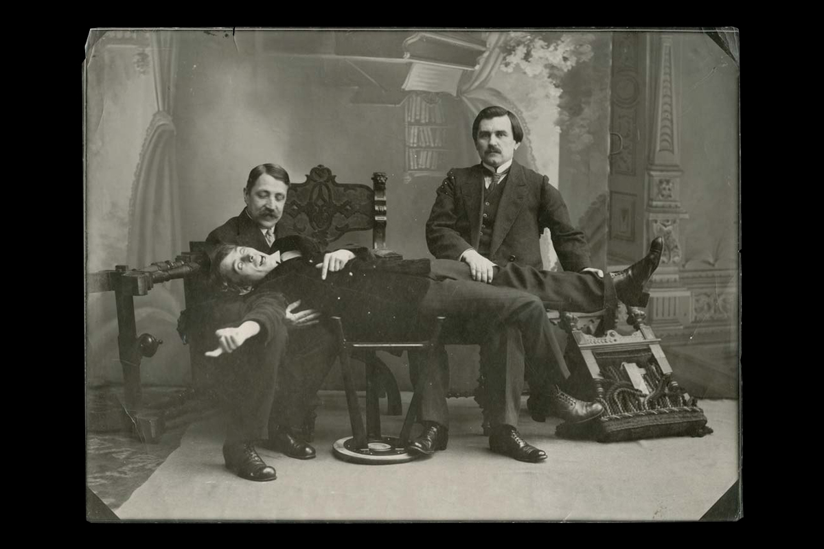 Общий портрет М. Матюшина, А. Крученых и К. Малевича, декабрь 1913 года