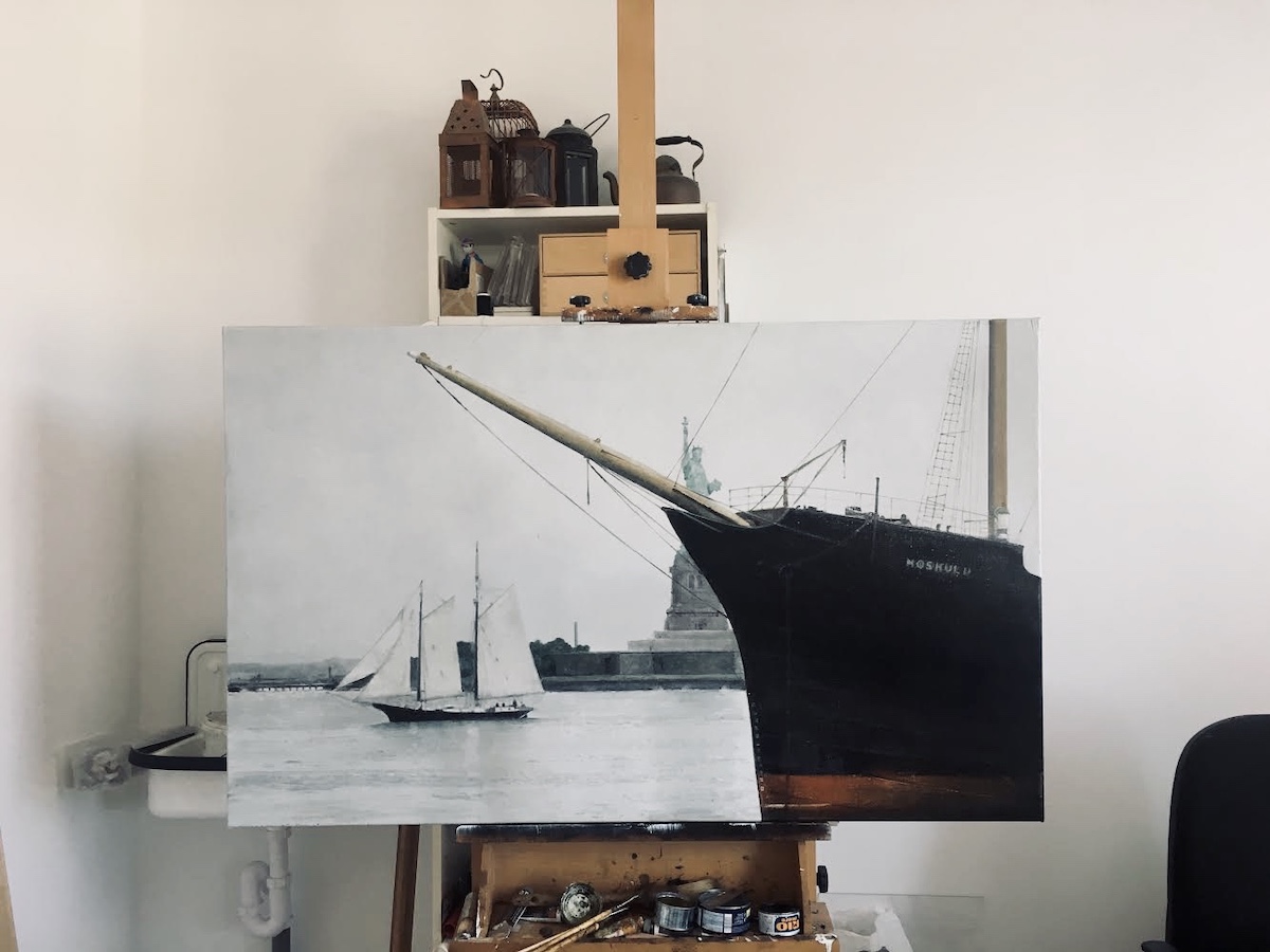 Вход в гавань, 2018 (холст, масло)