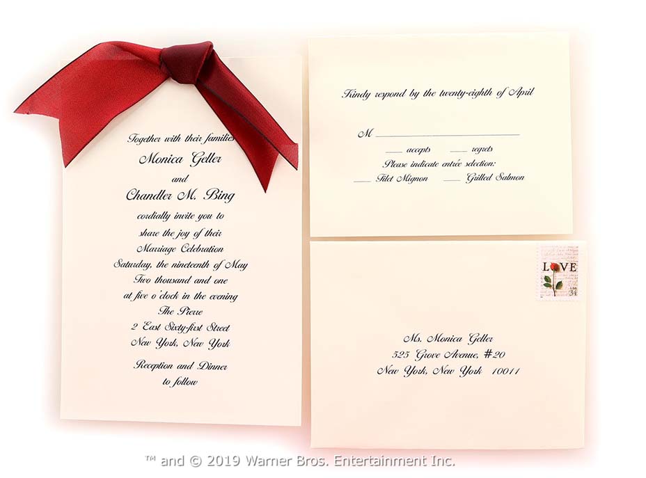 Свадебные приглашения Моники и Чендлера