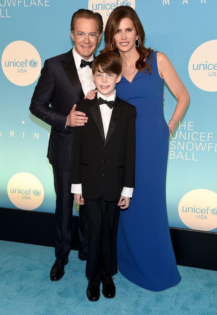 Кайл Маклахлен с женой Дезри Грубер и сыном Каллумом Лайоном