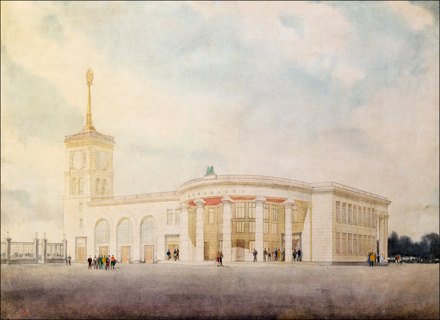 Эскиз наземного павельона станции «Вокзальная»