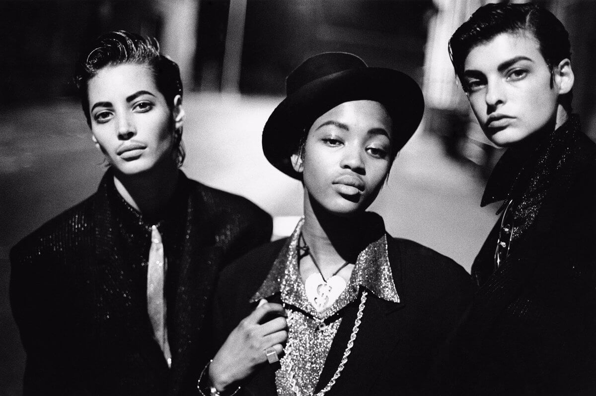 Кристи Тарлингтон, Наоми Кэмпбелл и Линда Евангелиста в объективе Питера Линдберга