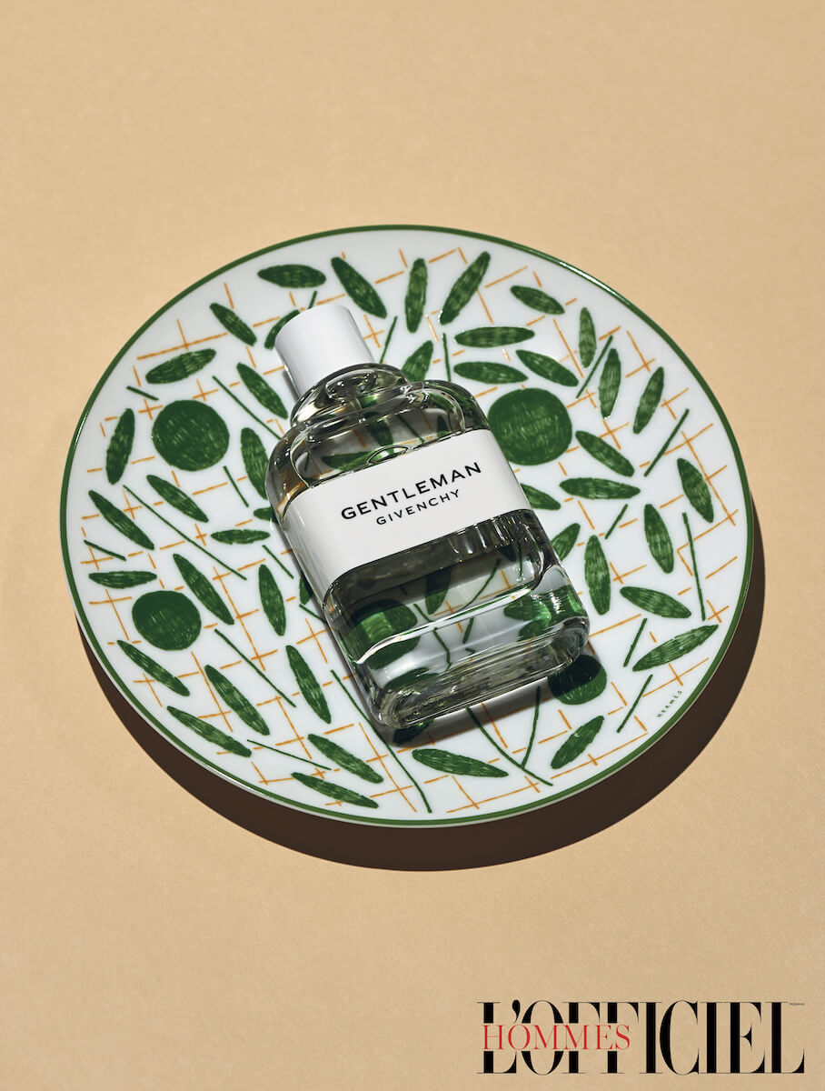Gentleman Givenchy Cologne и тарелка из коллекции A Walk in the Garden, Hermès  
