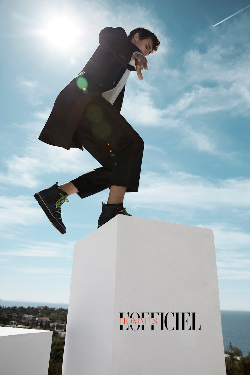 Майка, свитер, брюки, пальто и кеды – Lanvin