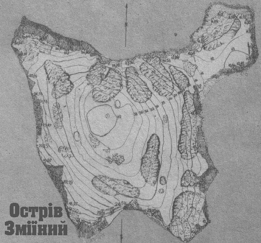 Острів Зміїний, рельєфна карта