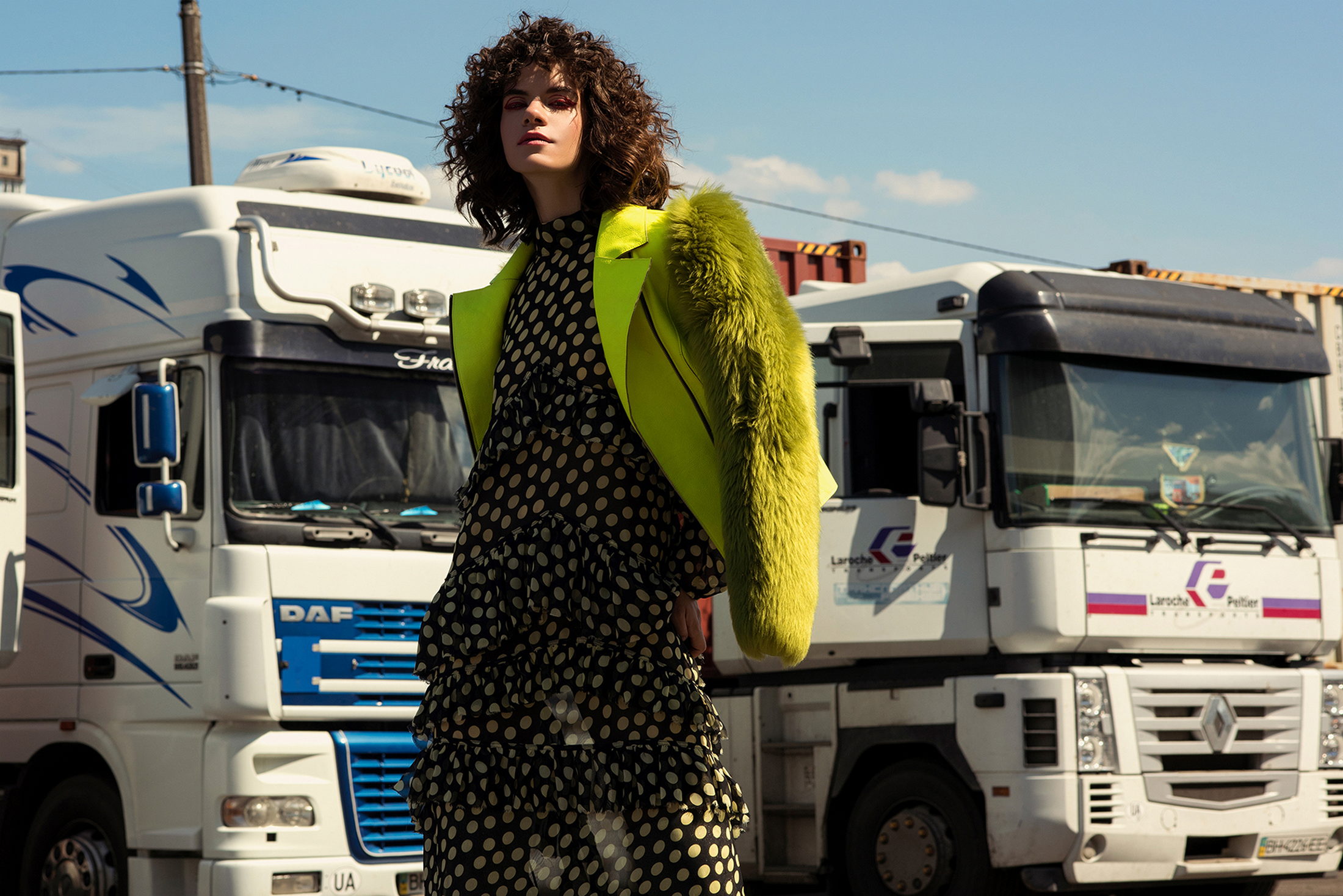 Платье и куртка - Jean Gritsfeldt, ботфорты -  FROLOV 