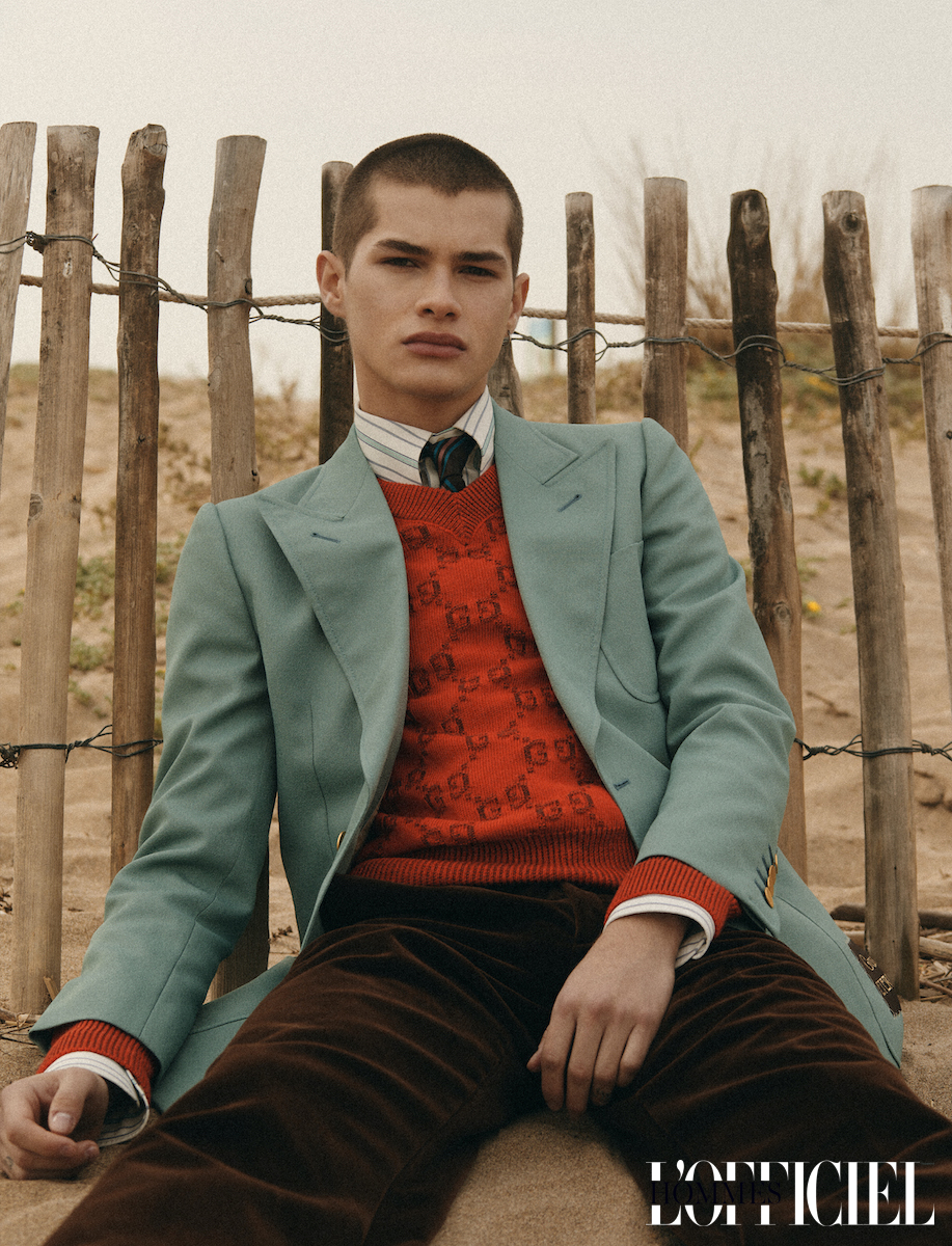 Блейзер, джемпер, рубашка, галстук — Gucci 