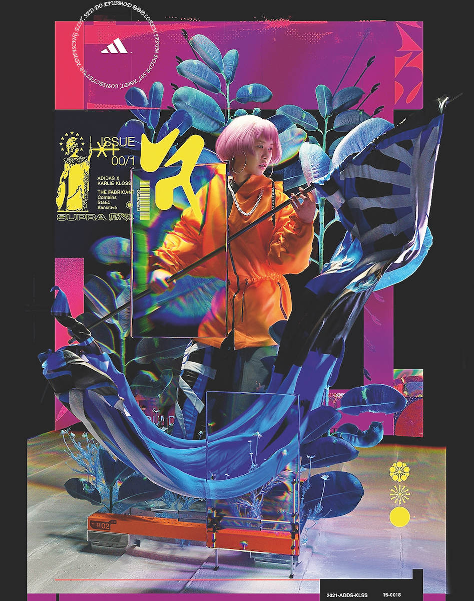 Один из 20 лучших дизайнов, созданных в рамках конкурса The Fabricant x Adidas x Карли Клосс #Makingstrides Название: Portrait 01: Bubble-gum foxy, автор: Supranutz