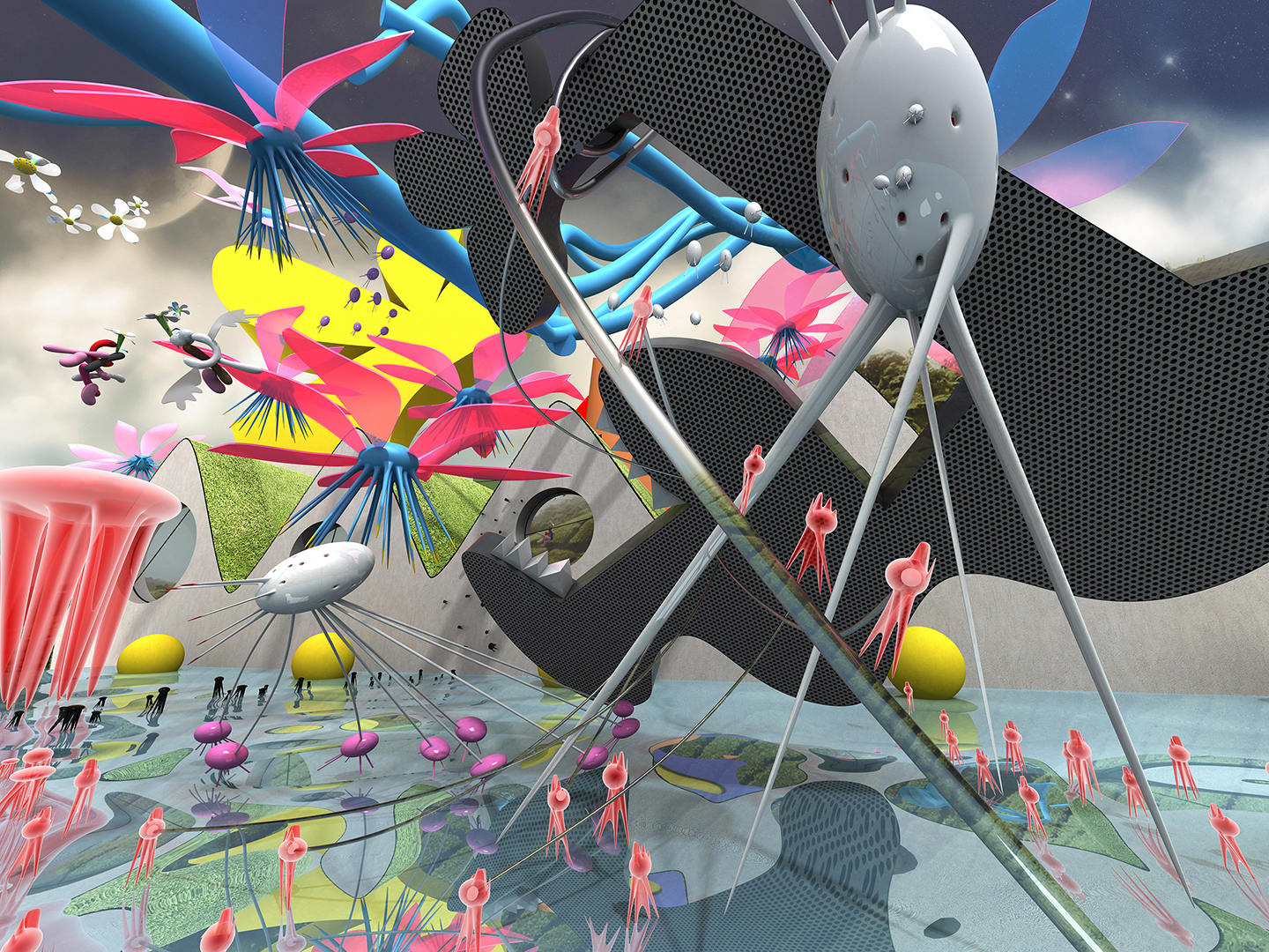 Степан Рябченко. «Искушение святого Антония» (2010) 290 х 387 см, цифровая печать на алюминии