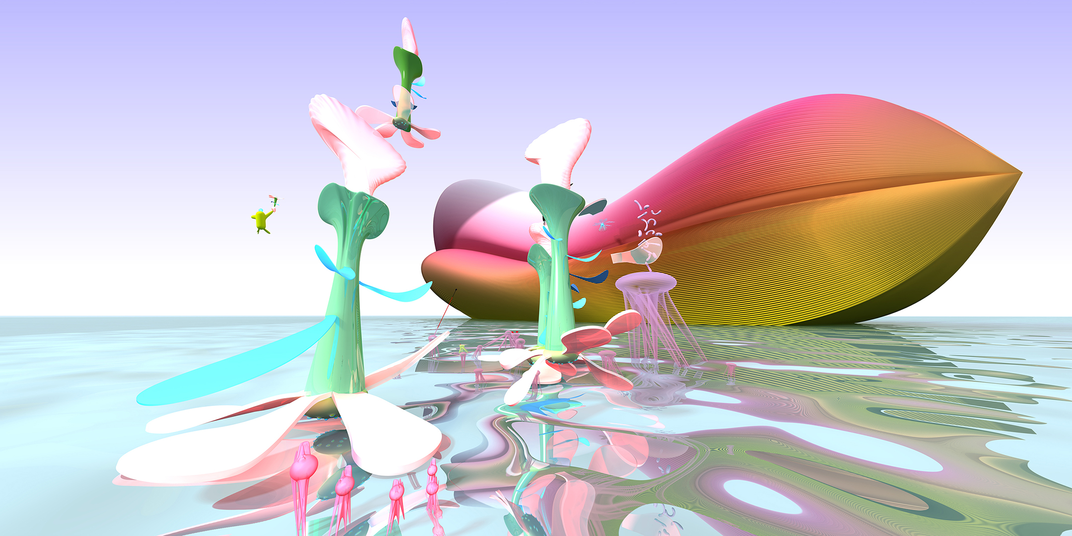 Степан Рябченко. «Ковчег». Из серии «Виртуальные ландшафты» (2013) 150 х 300 см, цифровая печать, Diasec