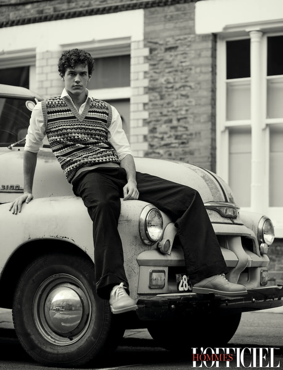 Рубашка Dior Homme, джемпер винтаж, брюки Dries Van Noten, ботинки Marni 