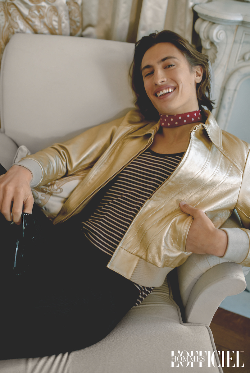 Майка, куртка, брюки, шарф, солнцезащитные очки — Celine By Hedi Slimane 