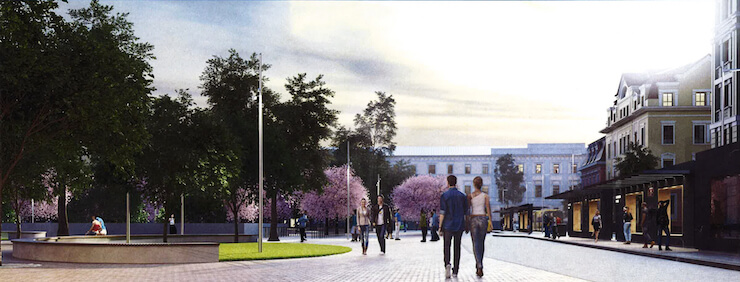 Улица Спасская без трамвайных колей