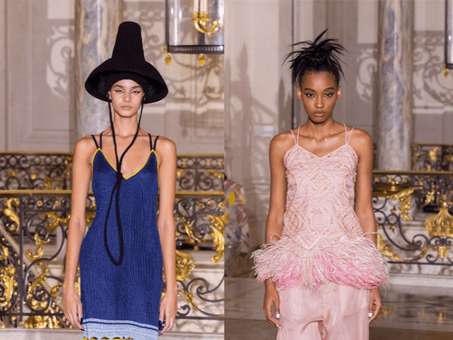 Перья и блестки: В парижском отеле прошел весенний показ Koché 