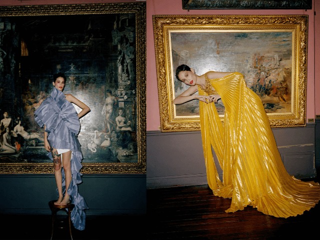 На фоне картин Гюстава Моро: Кутюрная съемка L'Officiel