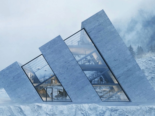 Что внутри: Проекты домов, созданных по мотивам логотипов adidas, Renault, Mitsubishi и Chevrolet