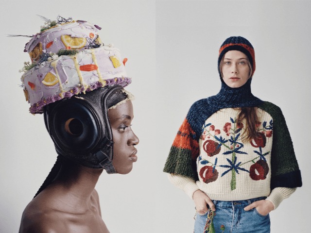 Вязаные бермуды, рукава-кринолины и торты на головах: Смотрите осеннюю коллекцию Puppets and Puppets 