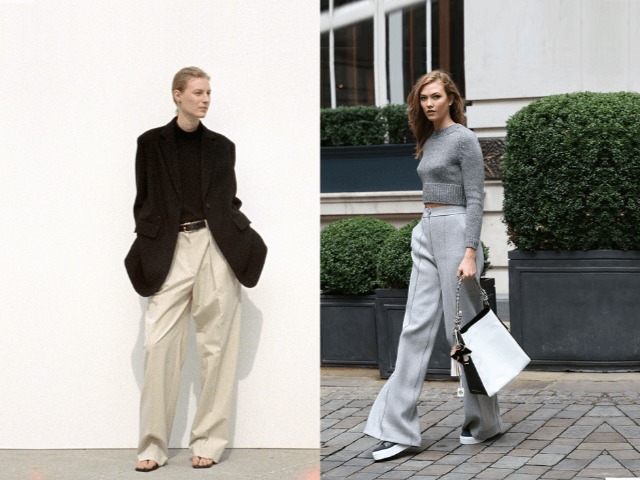 С чем носить широкие брюки