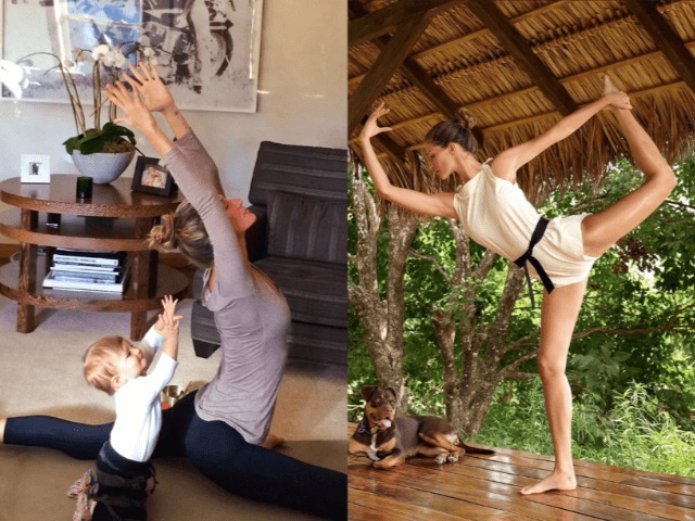 Йога на дому: Жизель Бюндхен показала любимые асаны для укрепления мышц живота, спины и бедер