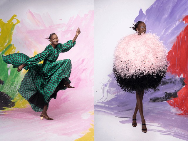 Платья-шары, перья, клетка и жабо: Halpern представили лукбук весенней коллекции 