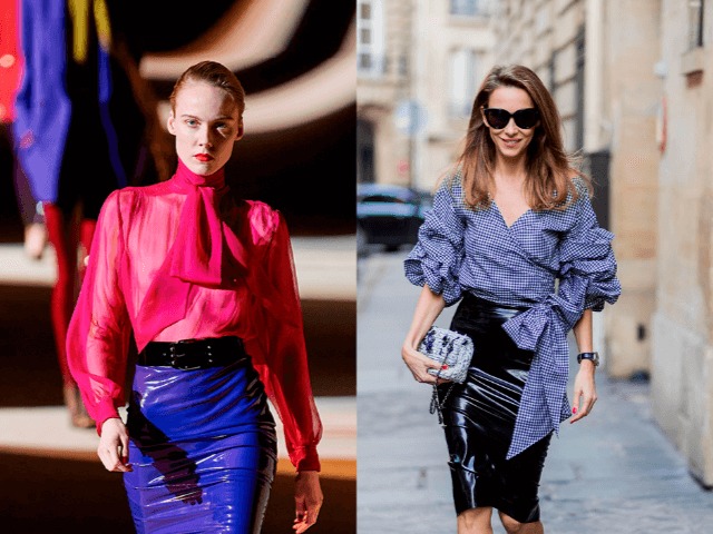 C чем носить кожаную юбку: топ стильных образов