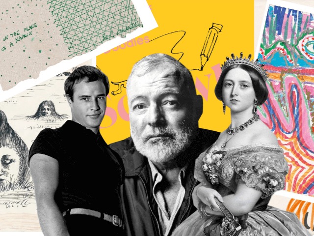 Вышла книга со скетчами Эрнеста Хемингуэя, королевы Виктории и Марлона Брандо