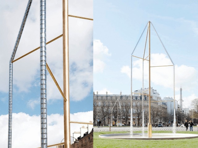 Swarovski установили 6 хрустальных фонтанов на Елисейских Полях