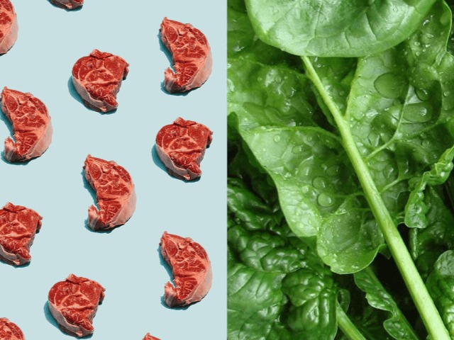Ученые создали мясо из шпината