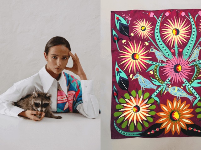 Oliz випустили колекцію хустин з авторськими принтами родини Примаченко