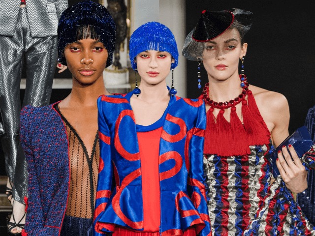 Китайская глазурь и шляпки-парики из стекляруса на шоу Armani Privé