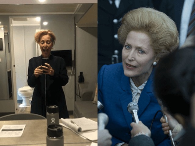 Джиллиан Андерсон опубликовала бэкстейдж-кадры со съемок "Короны"