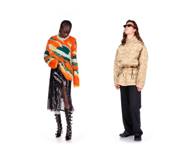 Пушистые свитеры, золотые парки и спортивный шик в осеннем лукбуке Koché