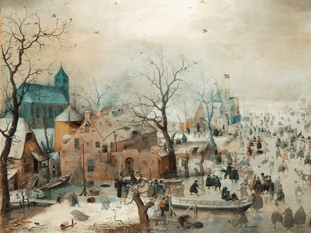 Картину голландского художника Хендрика Аверкампа XVII века анимировали