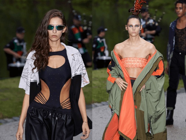 Уличная романтика: Koché провели показ в парижском парке