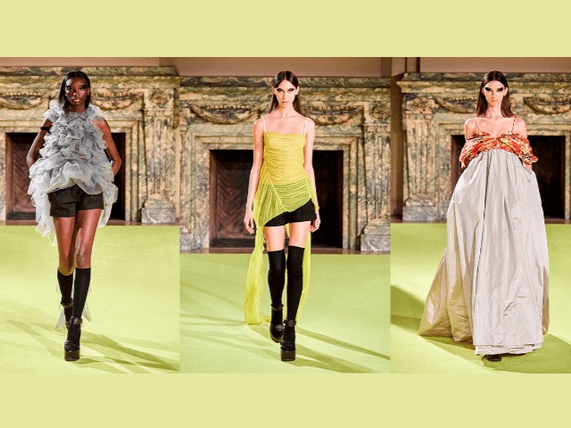 Платья поверх шорт и топы со шлейфами в новой коллекции Vera Wang