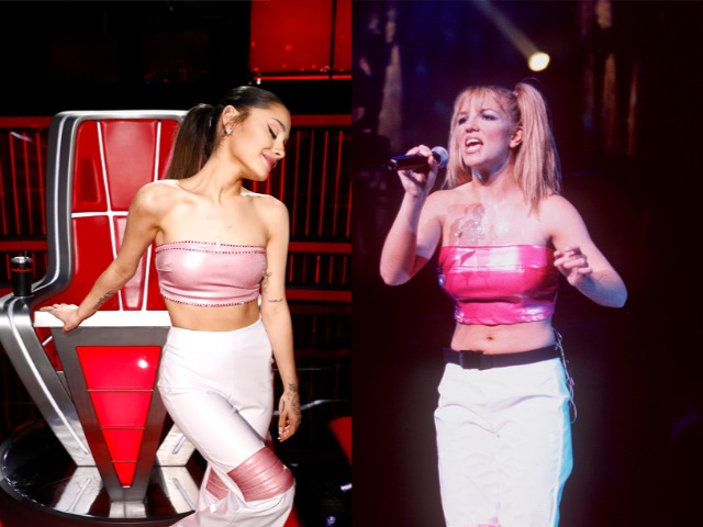 Образ дня: Ариана Гранде повторила концертный лук Бритни Спирс 1999 года